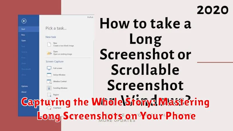Capturing the Whole Story: Mastering Long Screenshots on Your Phone