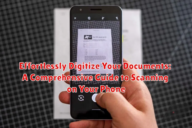 Effortlessly Digitize Your Documents: A Comprehensive Guide to Scanning on Your Phone