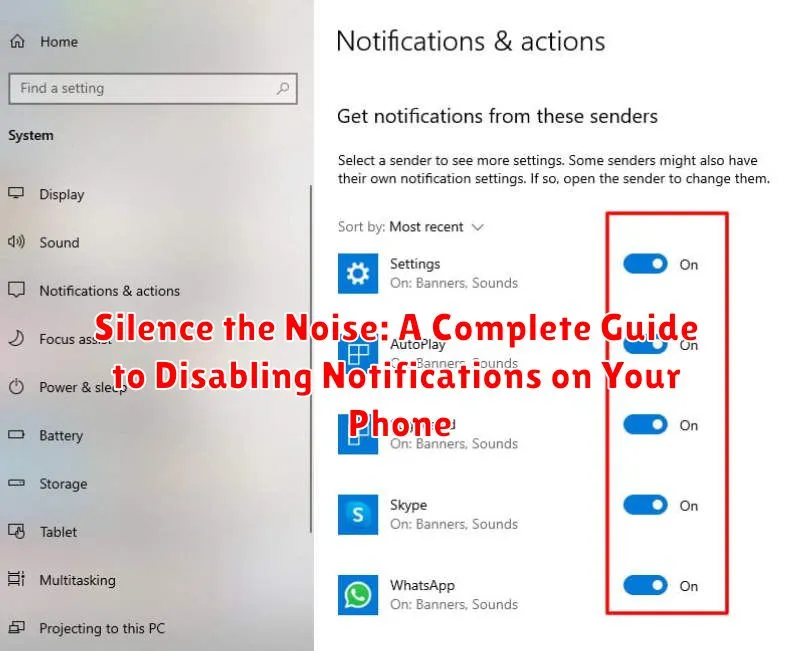 Silence the Noise: A Complete Guide to Disabling Notifications on Your Phone
