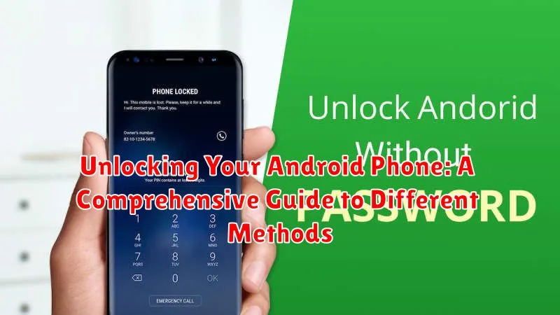Unlocking Your Android Phone: A Comprehensive Guide to Different Methods